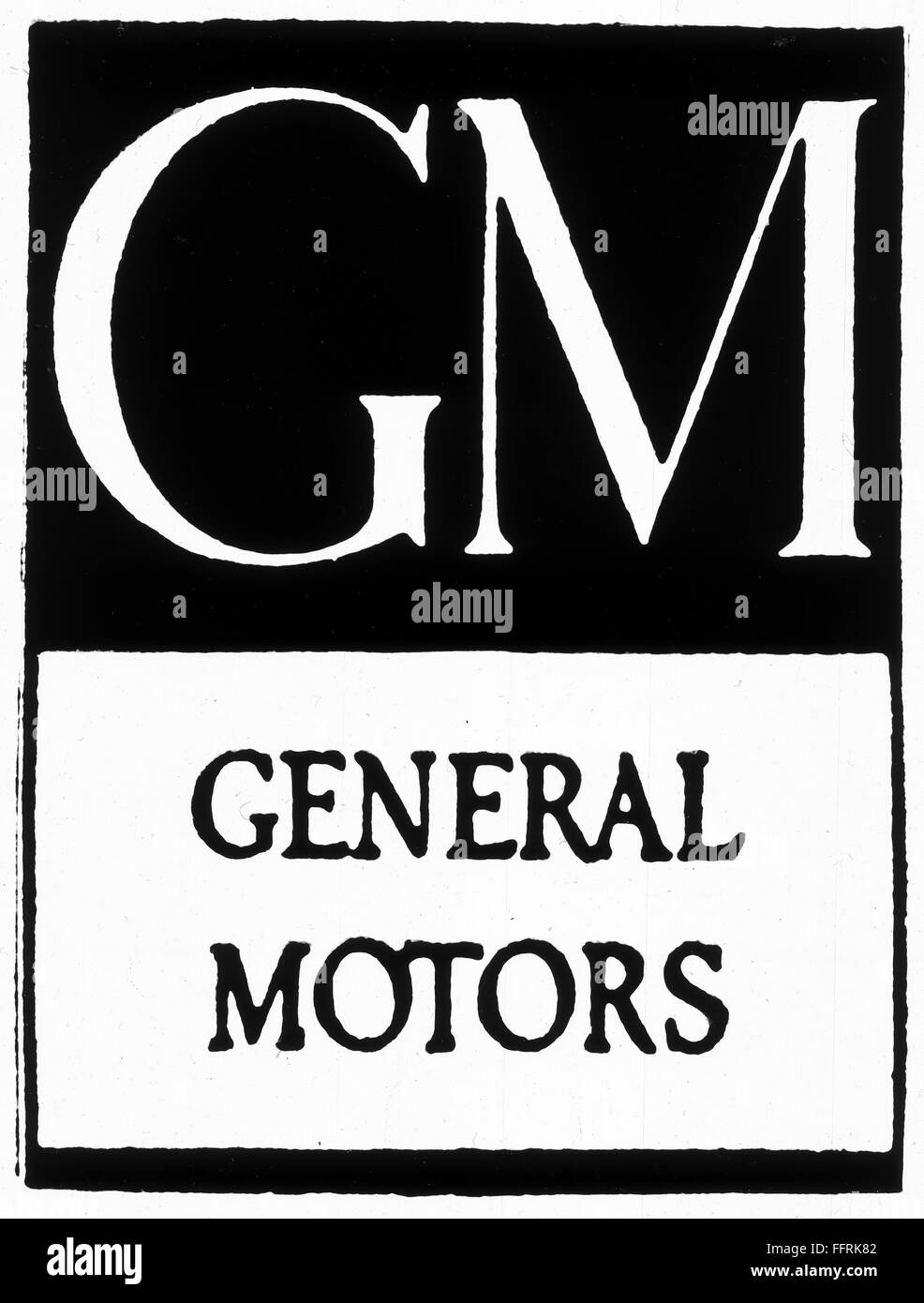 AUTOMOBILES GM LOGO. /nAn early logo of General Motors Company, or GM, founded in Flint