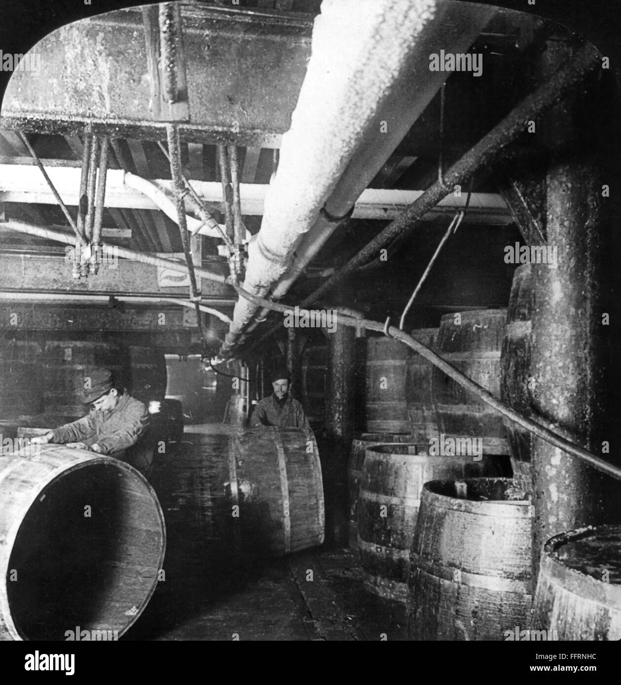 CHICAGO MEATPACKING. /nFactory workers in the pickling and curing