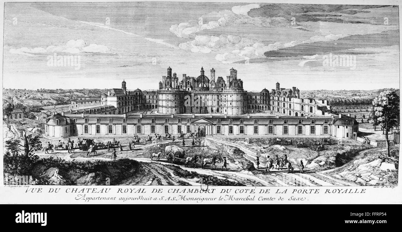FRANCE: CHAMBORD. /nChΓteau de Chambord in the Loire Valley. Line ...