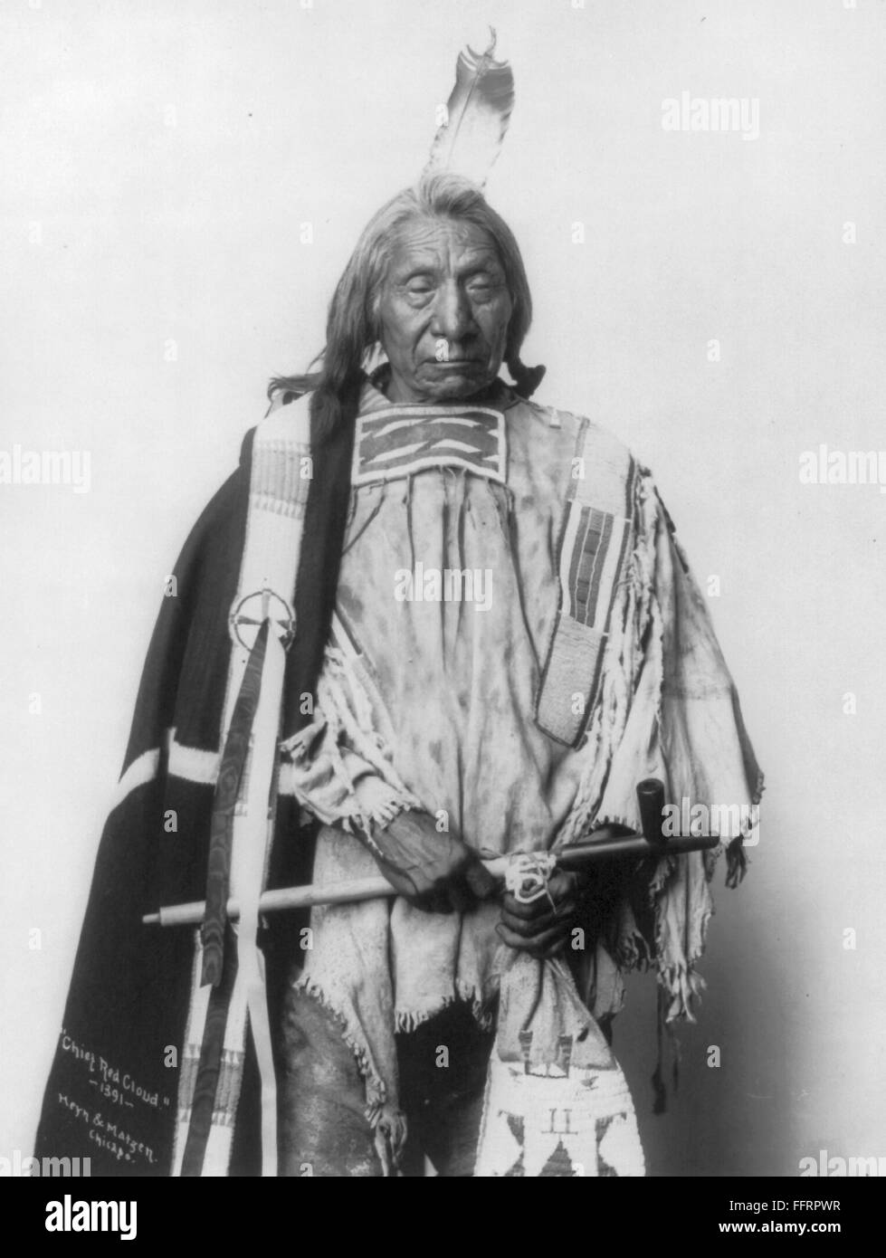 RED CLOUD (1822-1909). /nOglala Sioux Native American chief, in ...