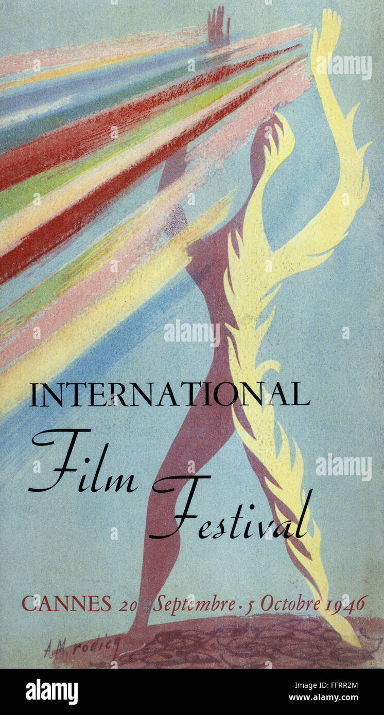 CANNES FILM FESTIVAL, 1946. /nPoster for the first international film