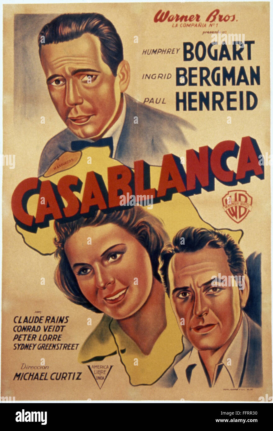 Casablanca 1942 Nargentine Poster For The American Film Casablanca 1942 Featuring Stars