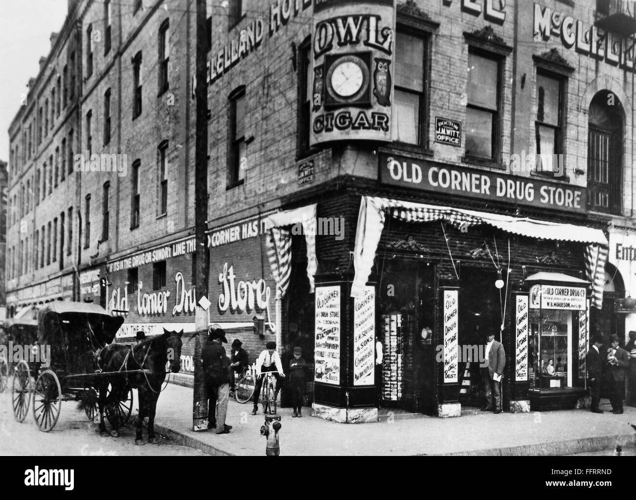 DRUG STORE, 1890s. /nThe Old Corner Drug Store in Waco, Texas, where Dr