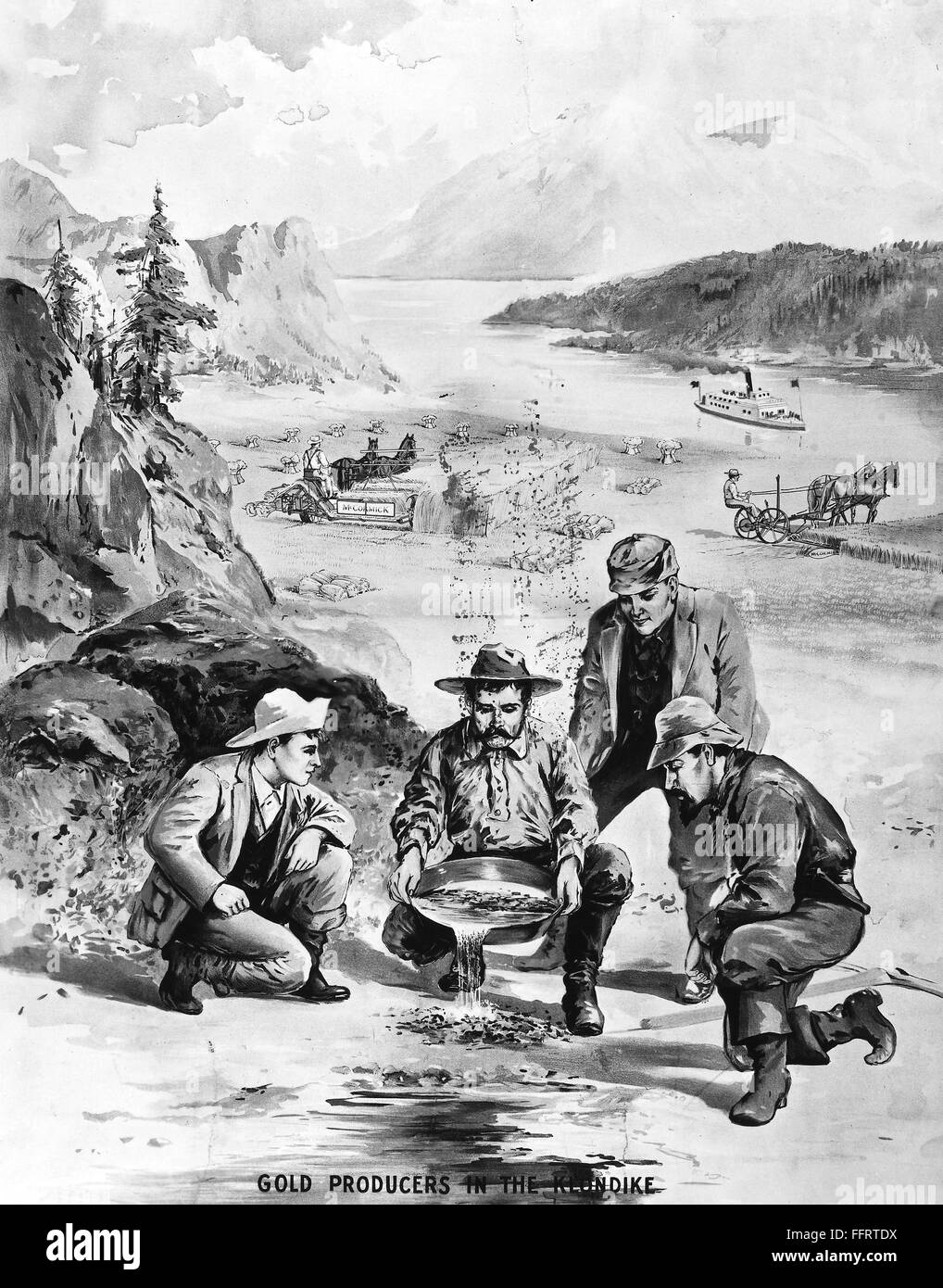 KLONDIKE GOLD RUSH, 1898. /n'Gold Producers in the Klondike.' An ...
