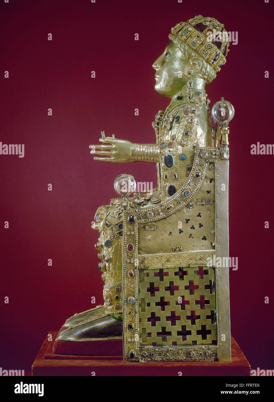 SAINTEFOY RELIQUARY, c980. /nReliquary statue from the abbey of Sainte