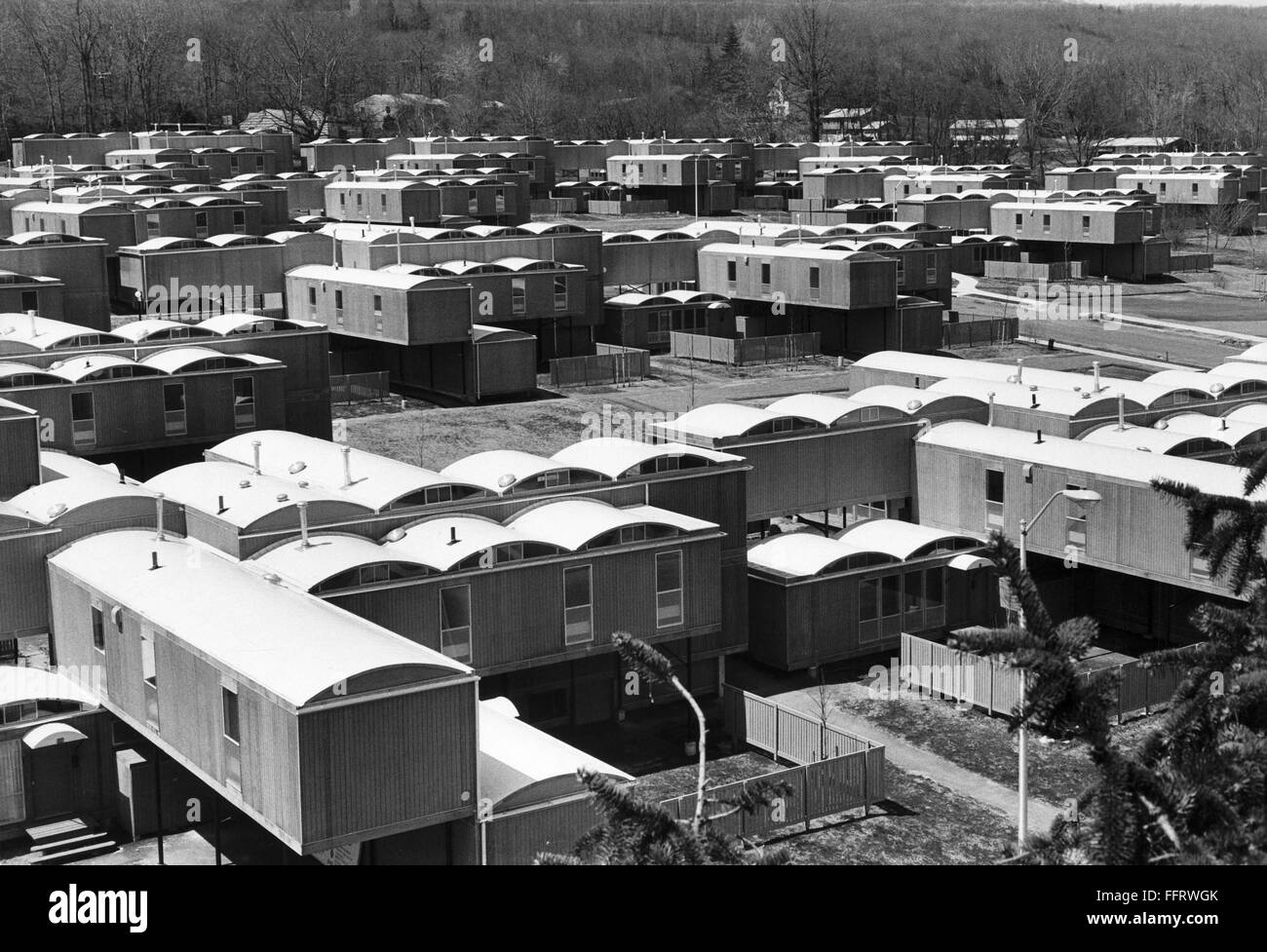 MODULE HOUSING, c1968. /nAerial view of the Oriental Masonic Gardens