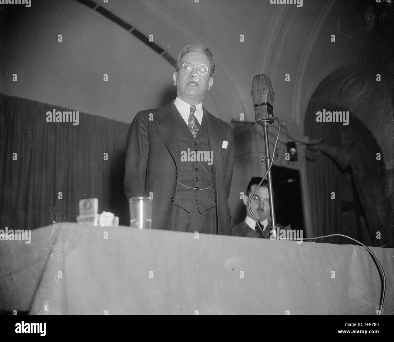 FERDINAND PECORA /n(18821971). American jurist. Photographed giving a