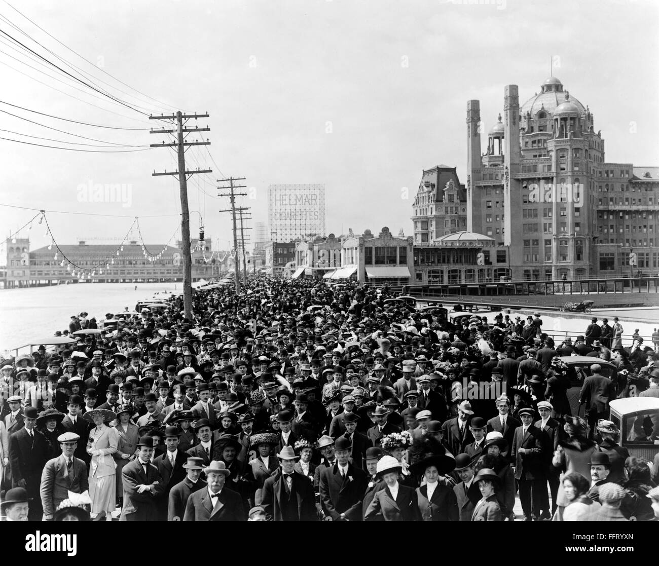 ATLANTIC CITY BOARDWALK. /nA large crowd of people posing on the