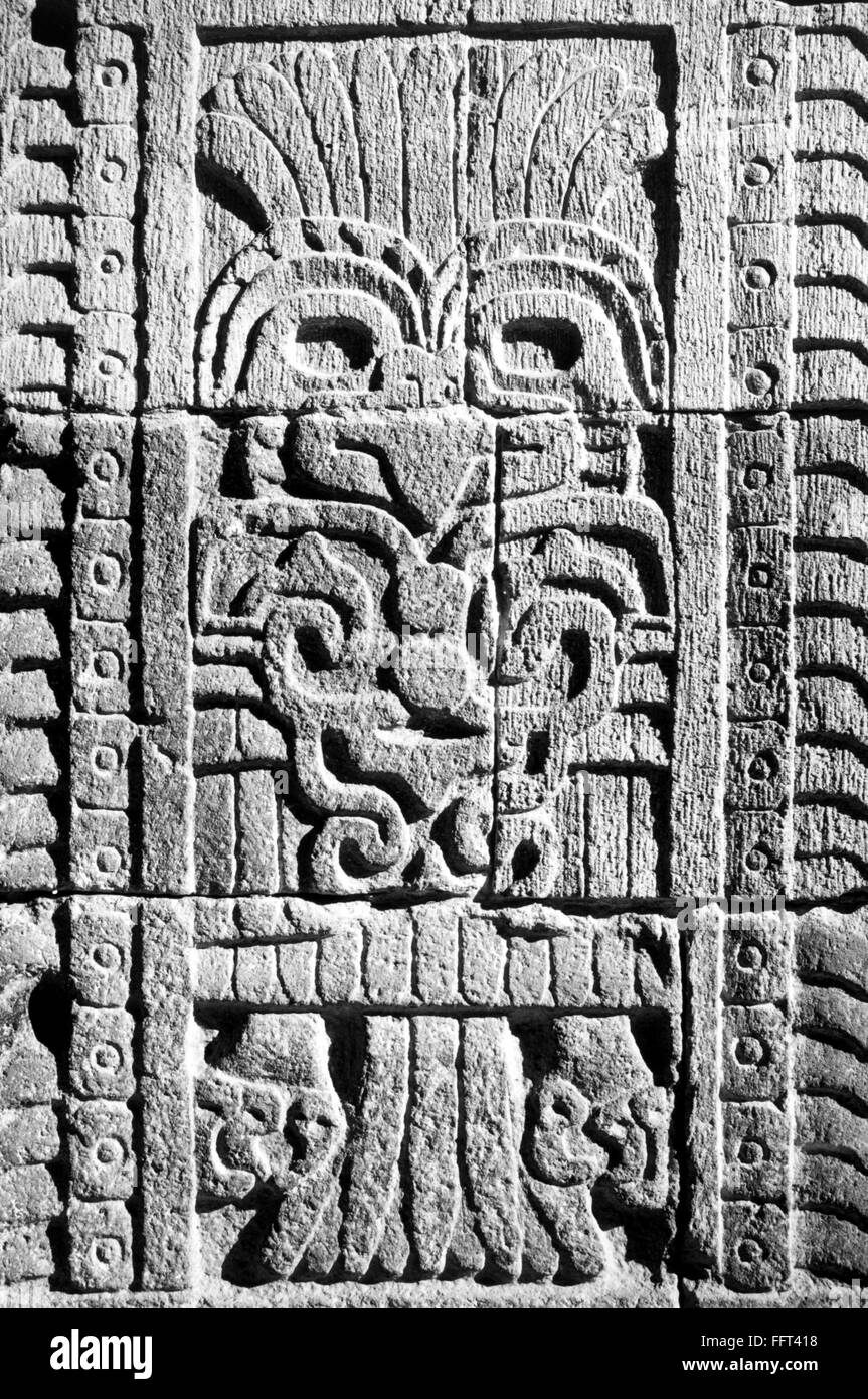 MEXICO QUETZALCOATL. /nCarving on a wall of the Butterfly Palace at
