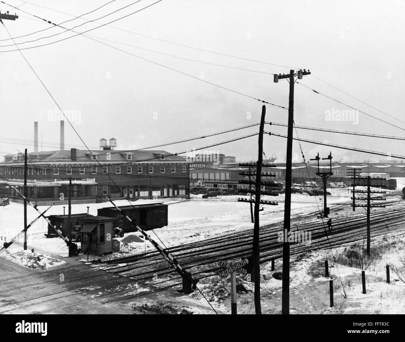 MANVILLE IRON WORKS, 1936. /nView of the Manville Iron Works and