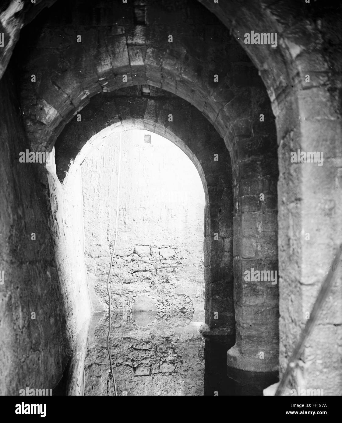 POOL OF BETHESDA. /nThe Pool of Bethesda in Jerusalem. Photograph, early 20th century. Stock Photo