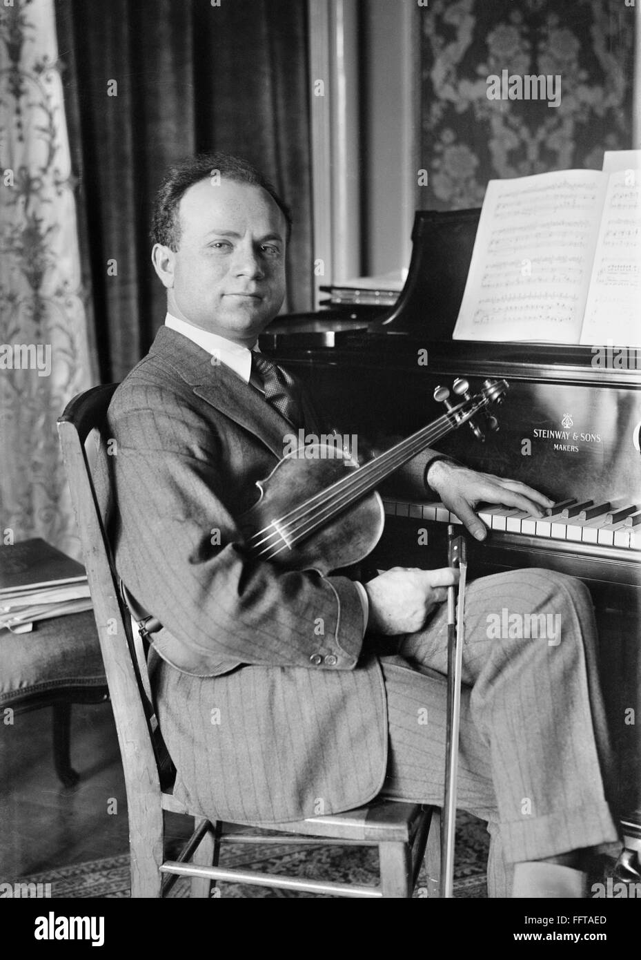 MISCHA ELMAN (18911967). /nAmerican (Ukrainianborn) violinist. Photograph, early 20th century