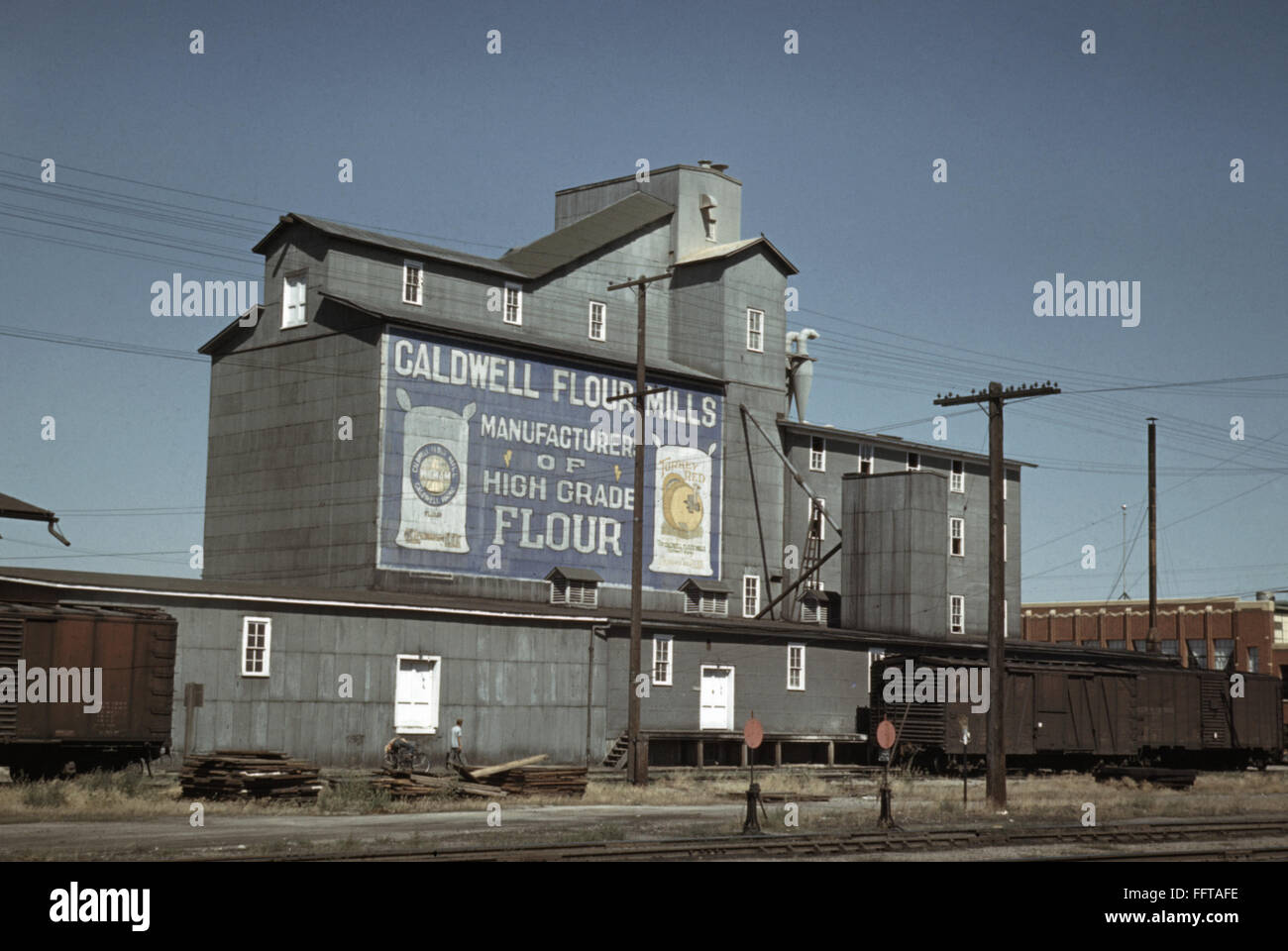 IDAHO FLOUR MILL, 1941. /nExterior of Caldwell Flour mills in Caldwell