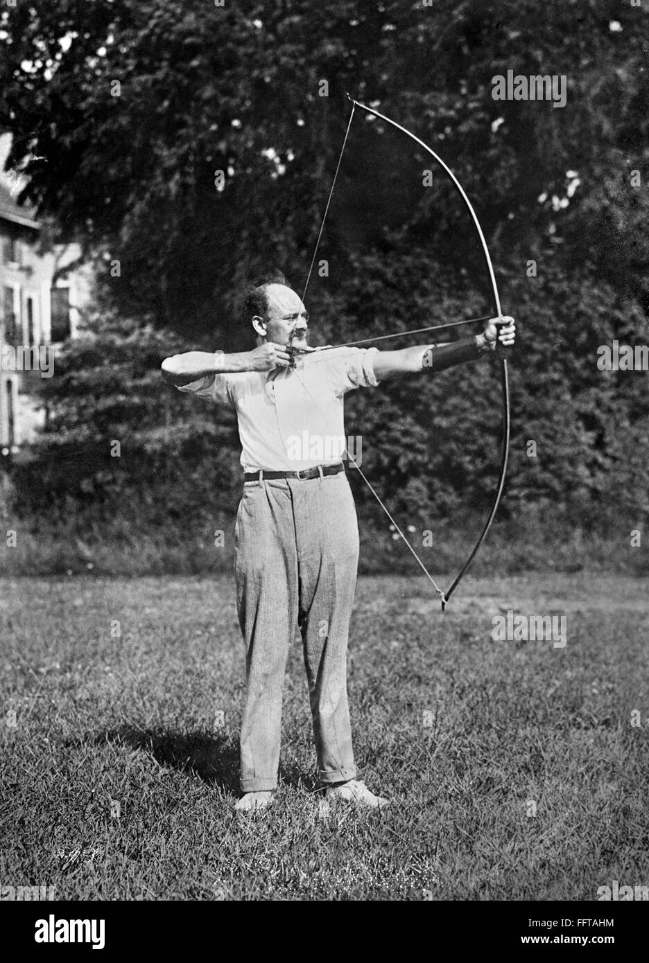 ARCHERY, c1915. /nAmerican archer Louis C. Smith of the Archery Hall of