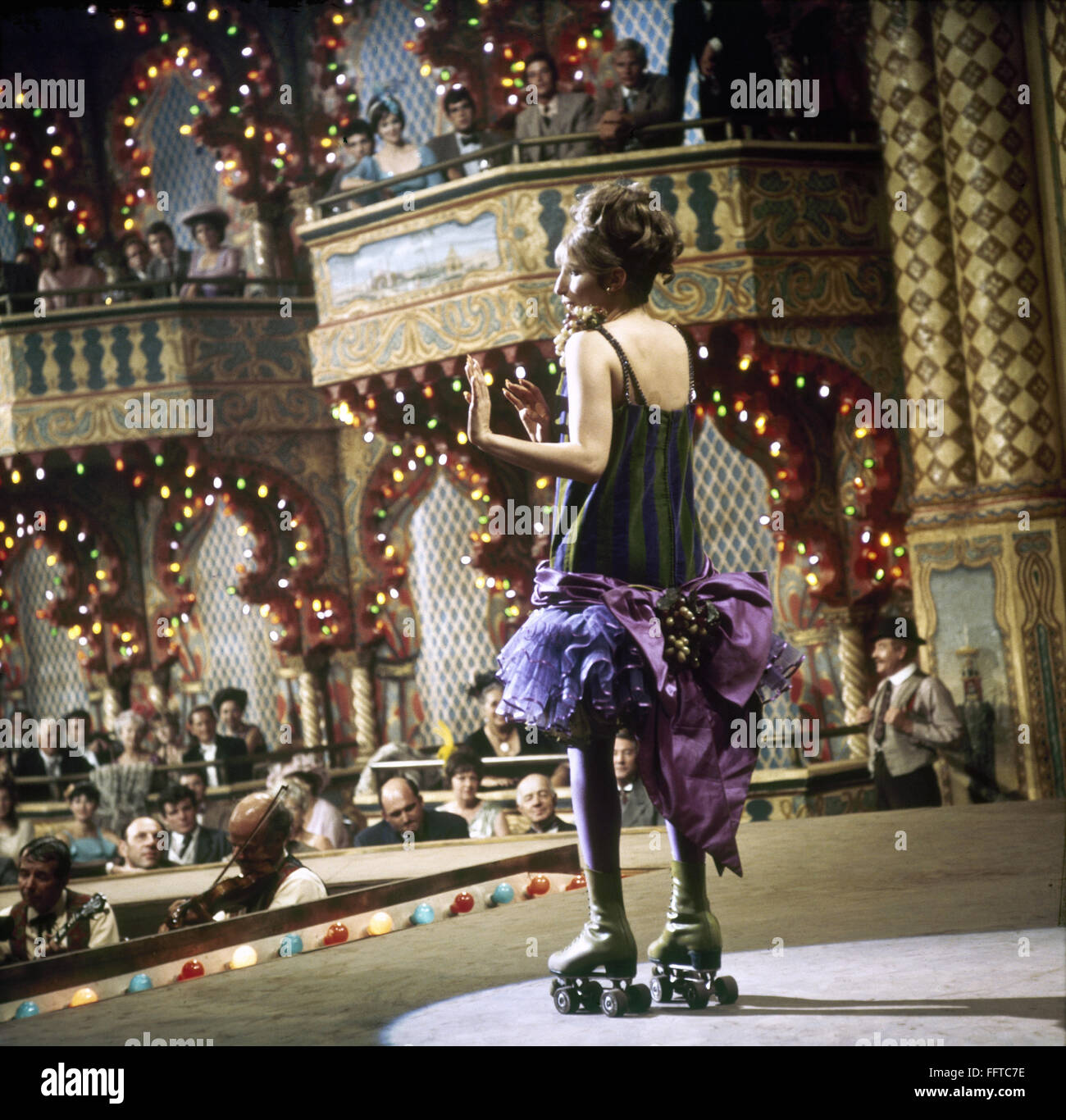 FILM FUNNY GIRL, 1968. /nBarbra Streisand, performing on roller skates