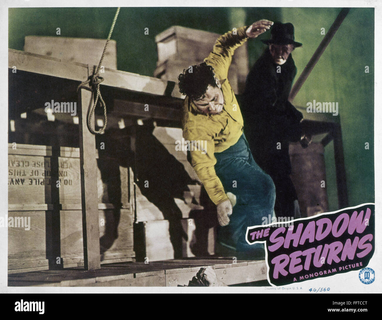 THE SHADOW RETURNS, 1946. /nAmerican poster for the Monogram film 'The