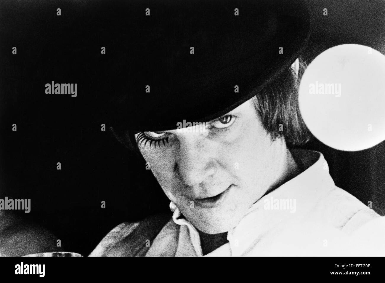 A CLOCKWORK ORANGE, 1971. /nMalcolm McDowell as Alex DeLarge in the