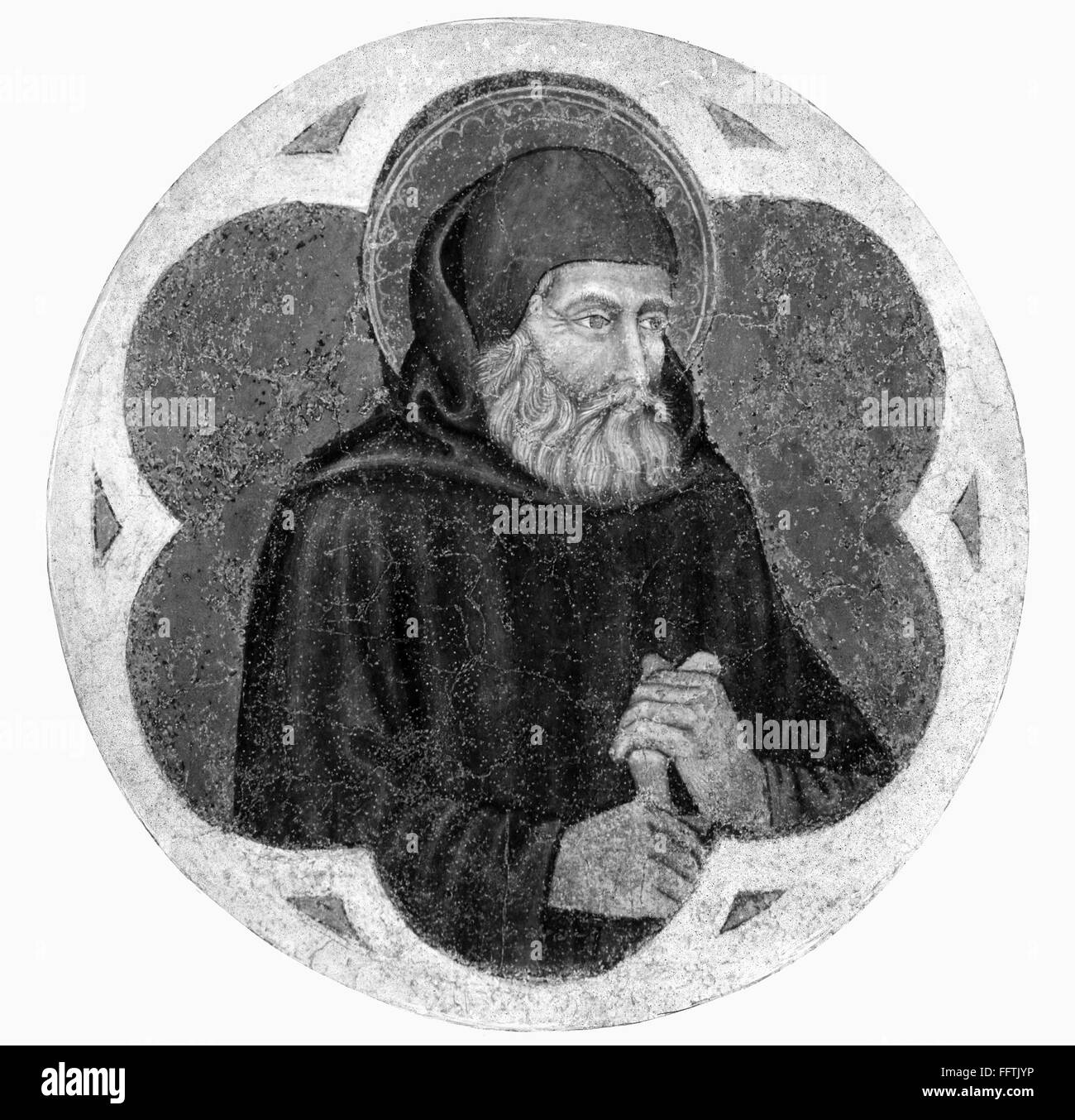 BENEDICTINE MONK. /nPainting in the Badia Fiorentina abbey and church ...