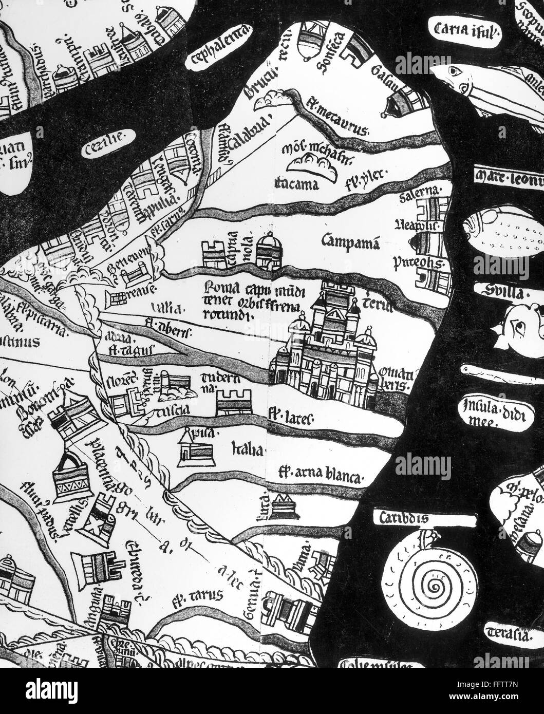 Ancient map of city of rome hi-res stock photography and images - Alamy