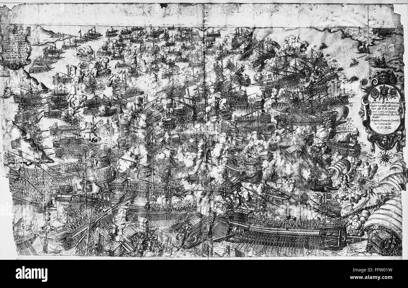 BATTLE OF LEPANTO, 1571. /nScene from the Battle of Lepanto, fought off