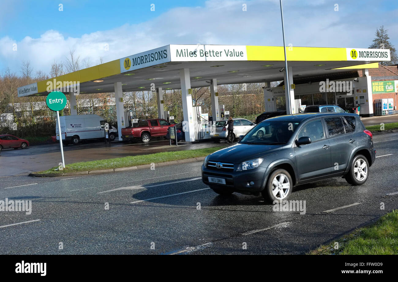 Morrisons Petrol Station Fakenham Norfolk England Stock Photo