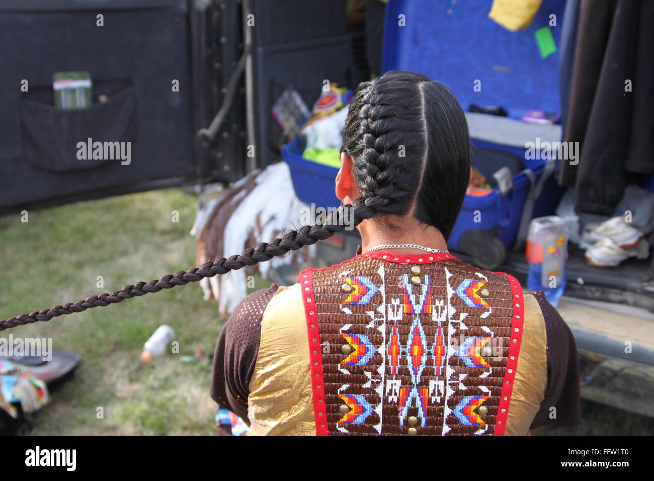 Shakopee Mdewakanton Sioux Community Wacipi Pow Wow, Native American dance festival -  21/08/2011  -  United States / Minnesota  Stock Photo