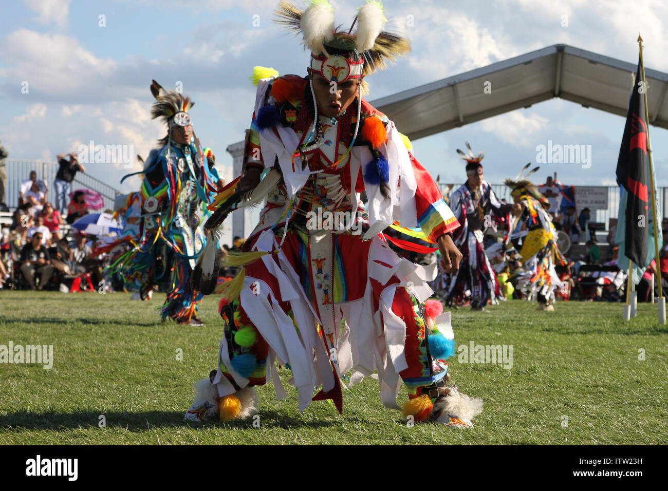 Shakopee Mdewakanton Sioux Community Wacipi Pow Wow, Native American dance festival -  22/08/2011  -  United States / Minnesota  Stock Photo