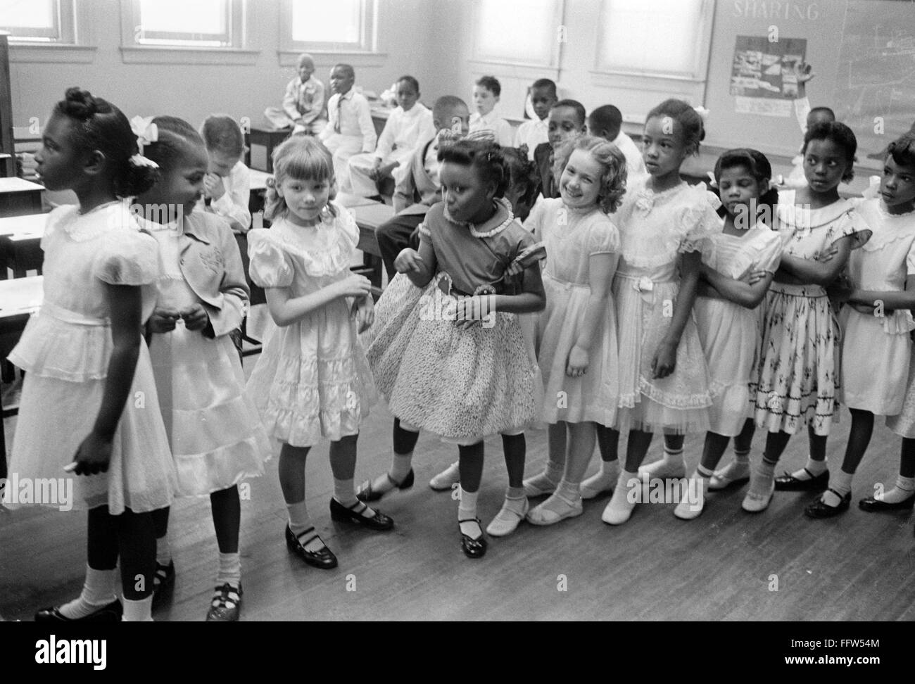 SCHOOL DESEGREGATION, 1955. /nAn integrated classroom in the previously allwhite Barnard