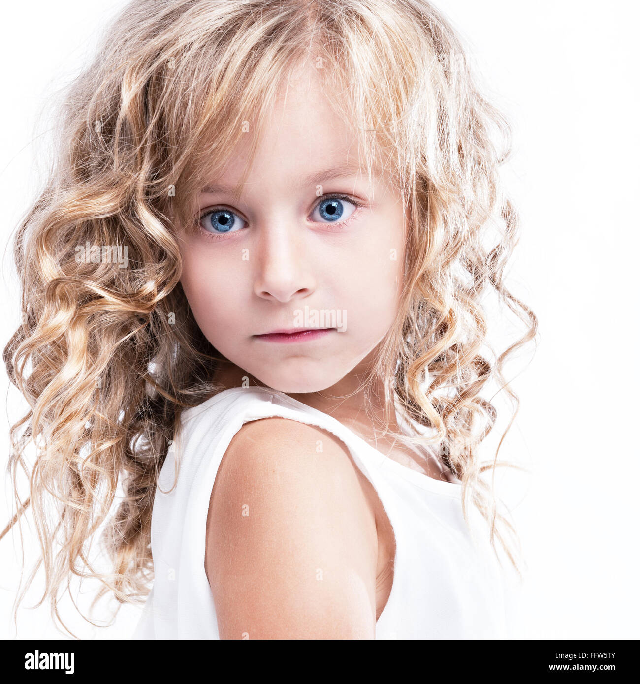 Portrait of a very beautiful little girl Stock Photo