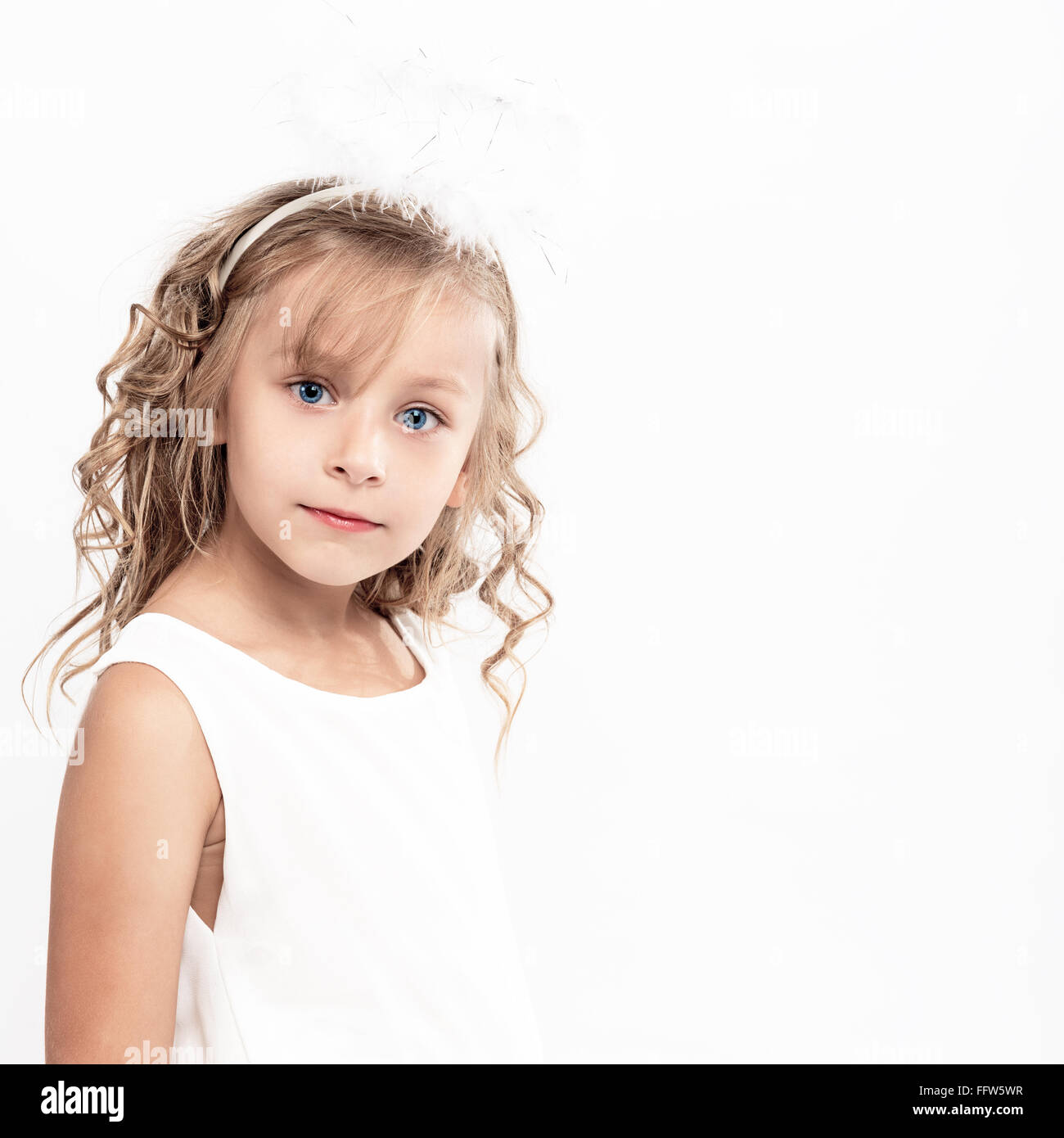 Angel. Portrait of a very beautiful young girl Stock Photo