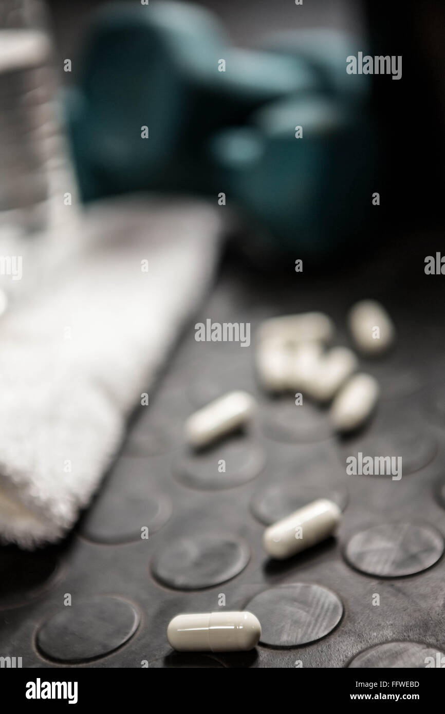 Close up of some pills Stock Photo