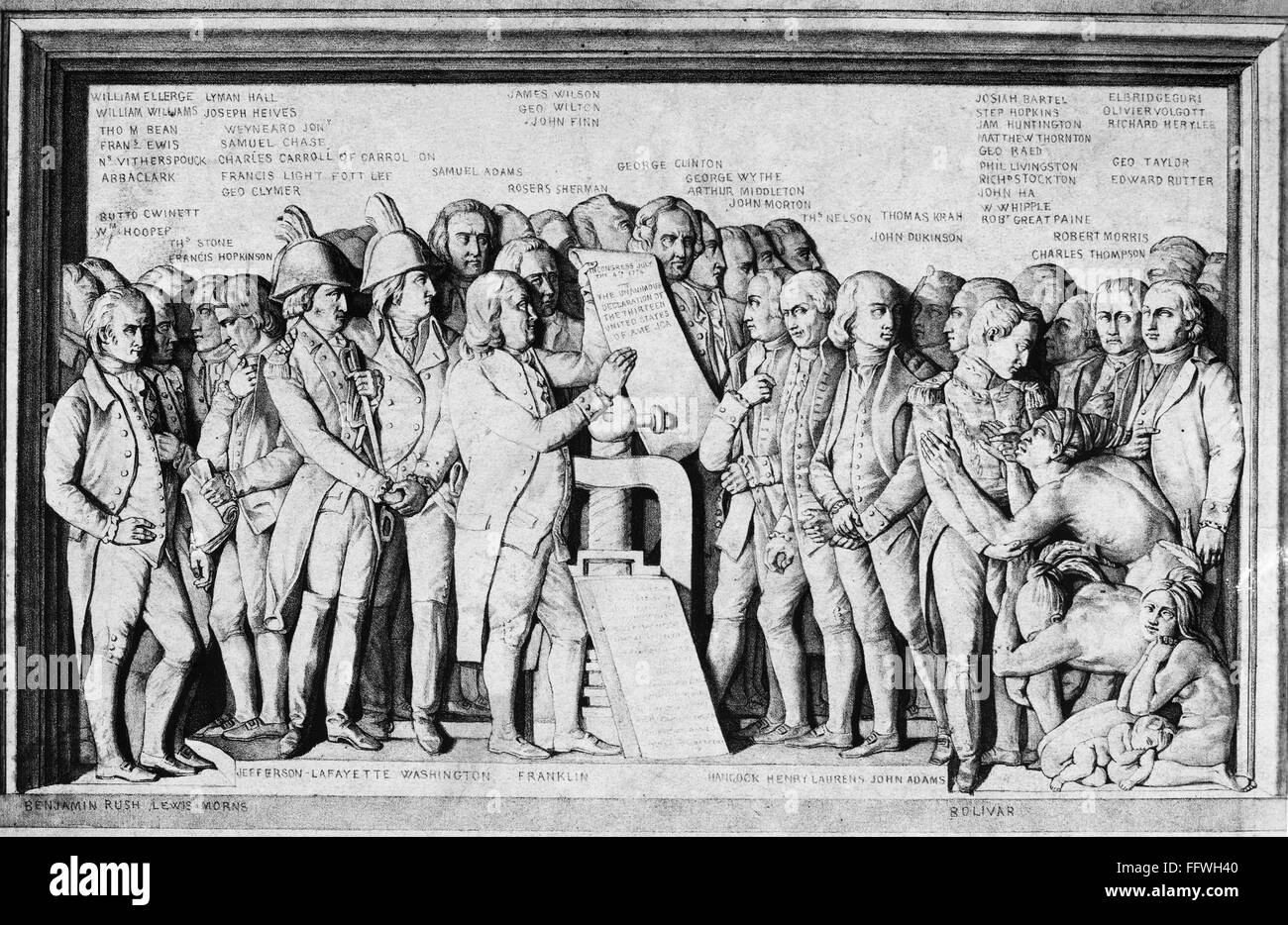 printing press declaration of independence