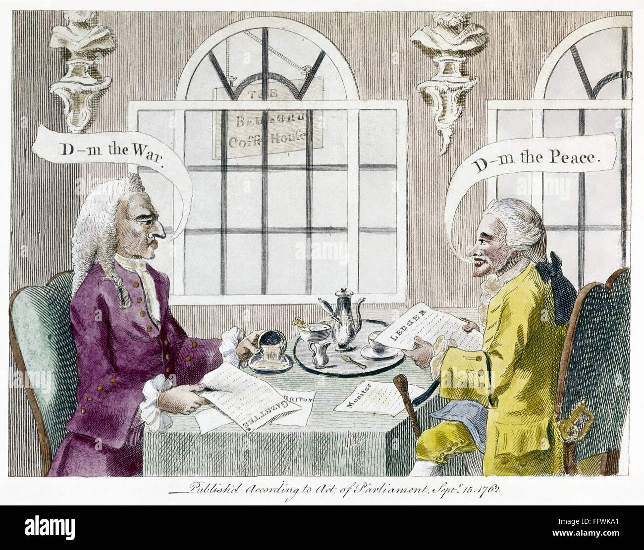 SEVEN YEARS' WAR CARTOON. /n'The Grumblers of Great Britain.' Two gentlemen at the Bedford Coffee House disagreeing on the benefits and drawbacks of war. English political cartoon, 1763 Stock Photo - Alamy SEVEN YEARS' WAR CARTOON. /n'The Grumblers of Great Britain.' Two gentlemen at the Bedford Coffee House disagreeing on the benefits and drawbacks of war. English political cartoon, 1763 Stock Photo - Alamy