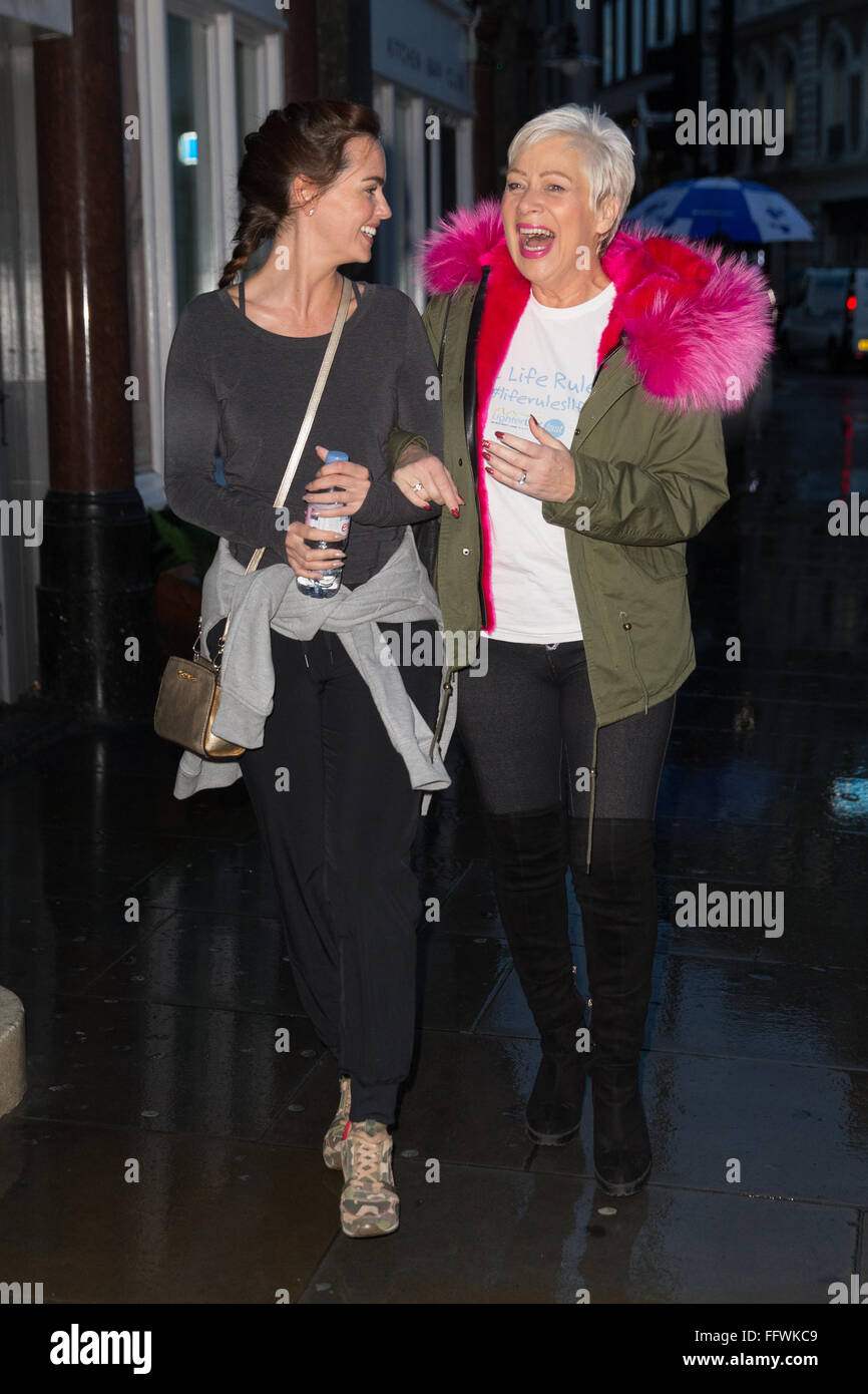 Denise Welch and Jennifer Metcalfe arriving at the LighterLife Fast