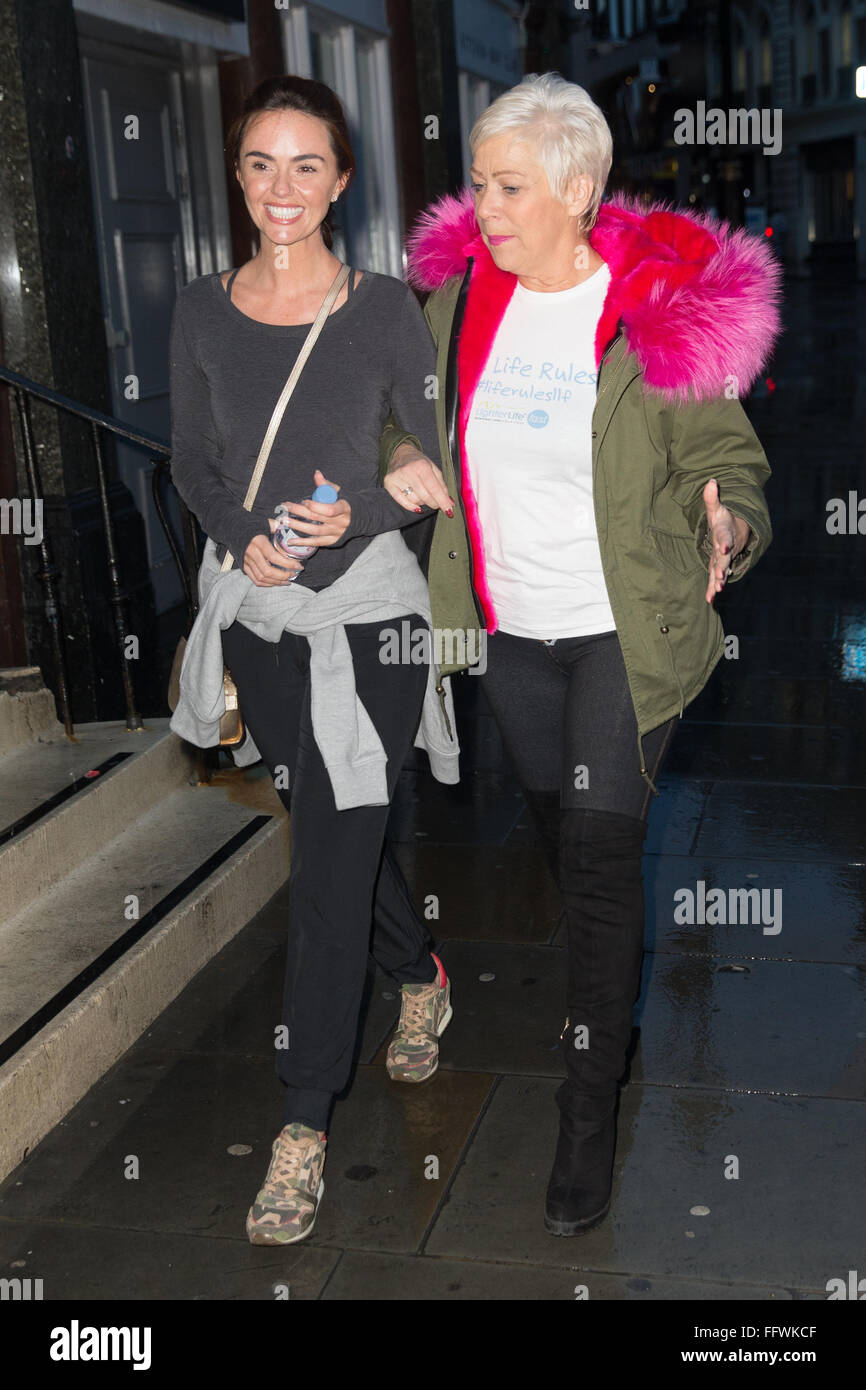 Denise Welch and Jennifer Metcalfe arriving at the LighterLife Fast