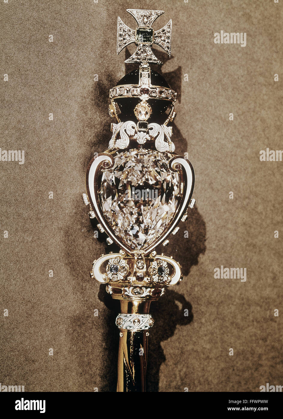 BRITISH CROWN JEWELS. /nThe Sceptre with the Cross, also known as Saint