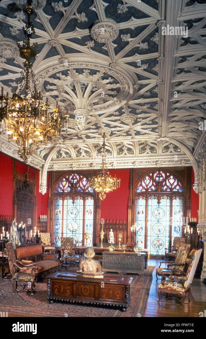 NEWPORT MANSION, 1892. /nThe Gothic room in 'Marble House,' the