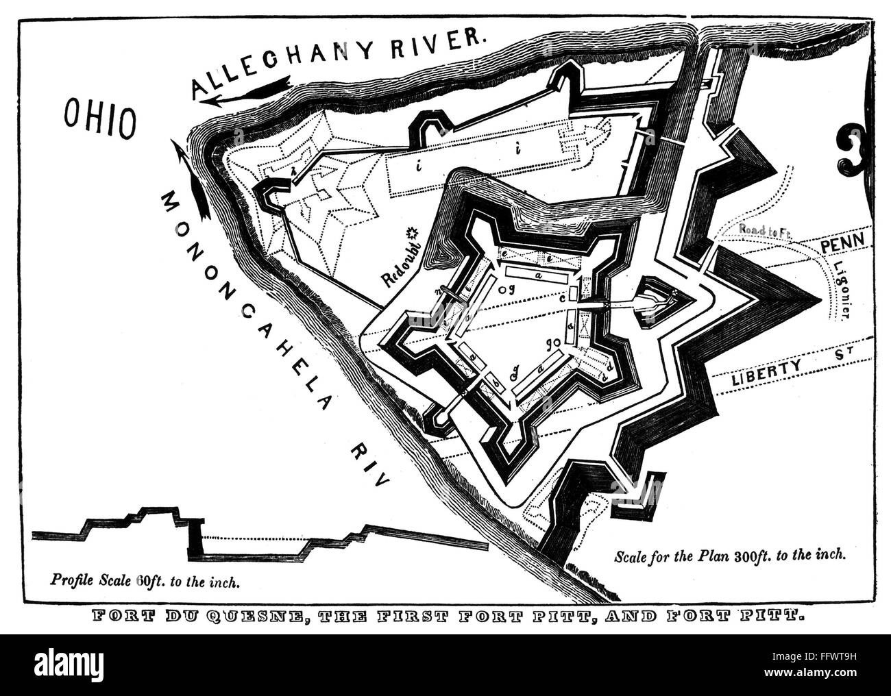FORT PITT. /nPlan of Fort Duquesne, built by the French from 1759 to