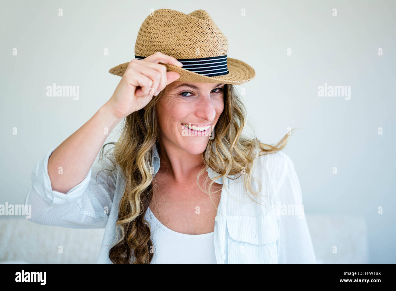 Woman wearing a fedora hires stock photography and images Alamy