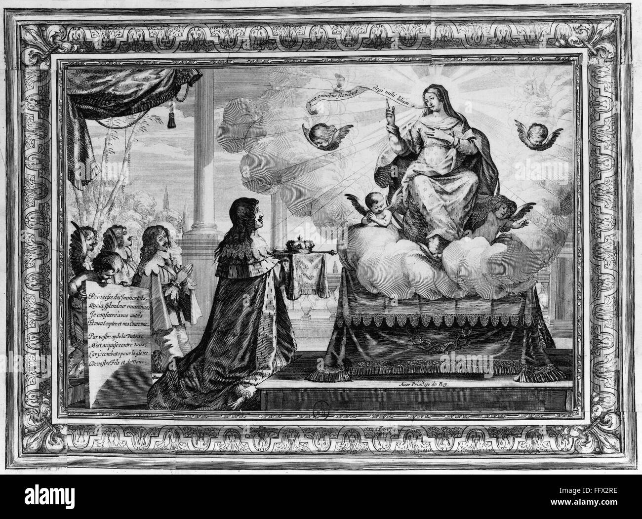 Louis Xiii 1601 1643 Nking Of France 1610 43 The King Offering Stock Photo Alamy