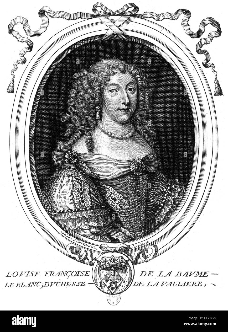 LOUISE DE LA VALLIERE /n(16441710). Louise Francoise de la Valiere. French noblewoman and