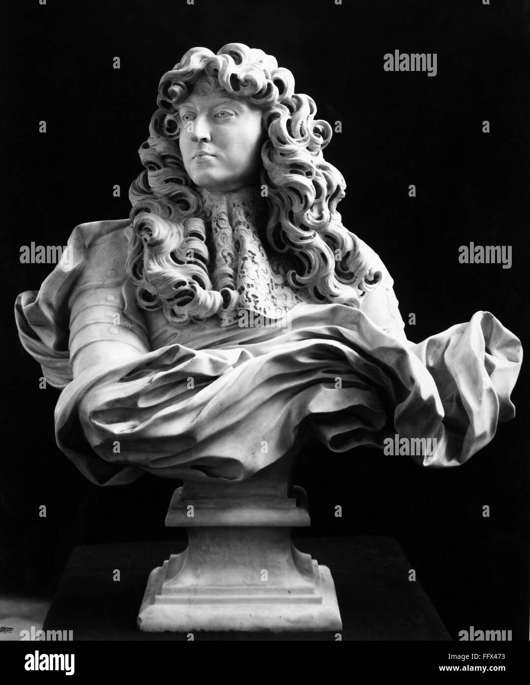 LOUIS XIV (1638-1715)./nKing of France, 1643-1715. Marble bust by ...