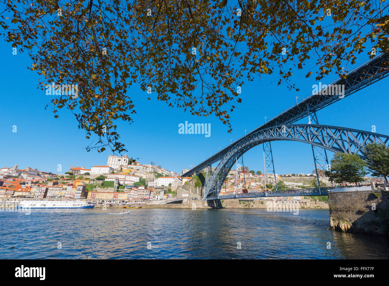 The Dom Luis bridge, Oporto, Portugal, Europe. Stock Photo