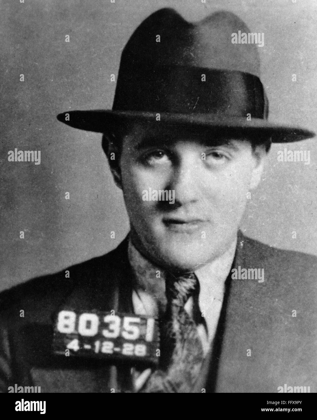 BENJAMIN 'BUGSY' SIEGEL /n(1906-1947). American mobster. Mug shot