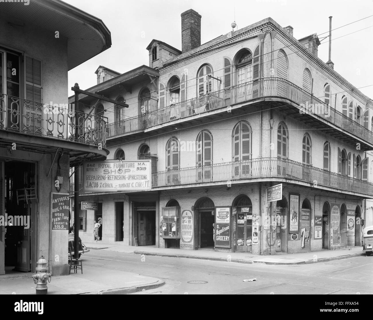 NEW ORLEANS STOREFRONTS. /nA view of the Royal Furniture Shop (left