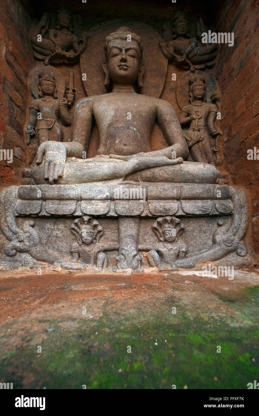 Statue of Buddha in heritage Buddha excavated site , Ratnagiri , Orissa , India Stock Photo