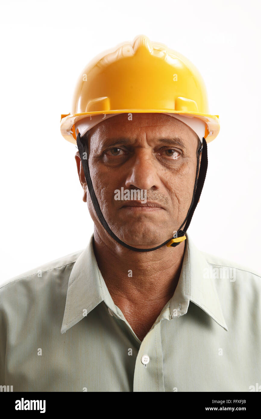 Portrait indian man helmet working hi-res stock photography and images ...