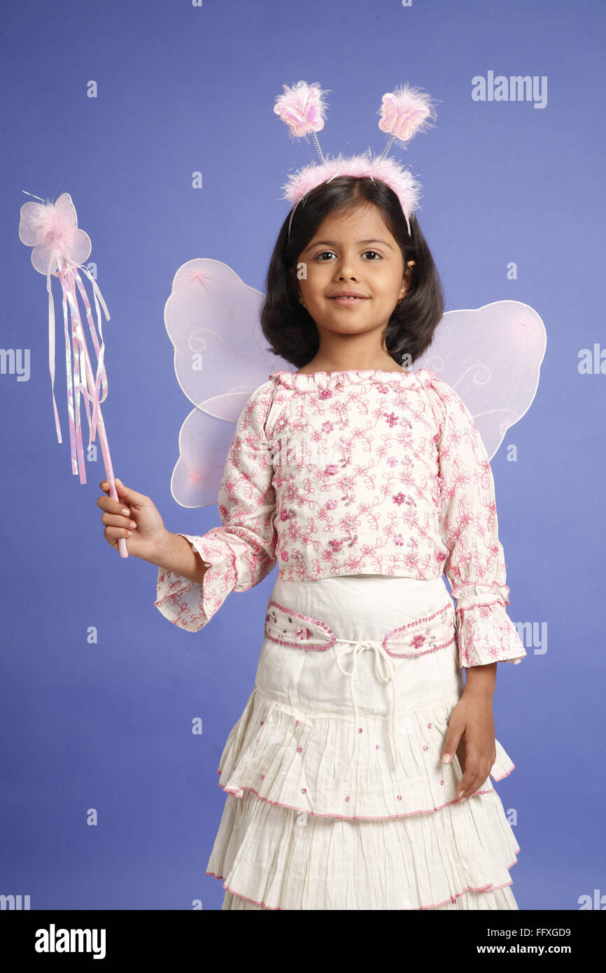 South Indian girl dressed as a fairy princess during Halloween in Toronto,  Ontario, Canada. (Photo by Creative Touch Imaging Ltd./NurPhoto Stock Photo  - Alamy