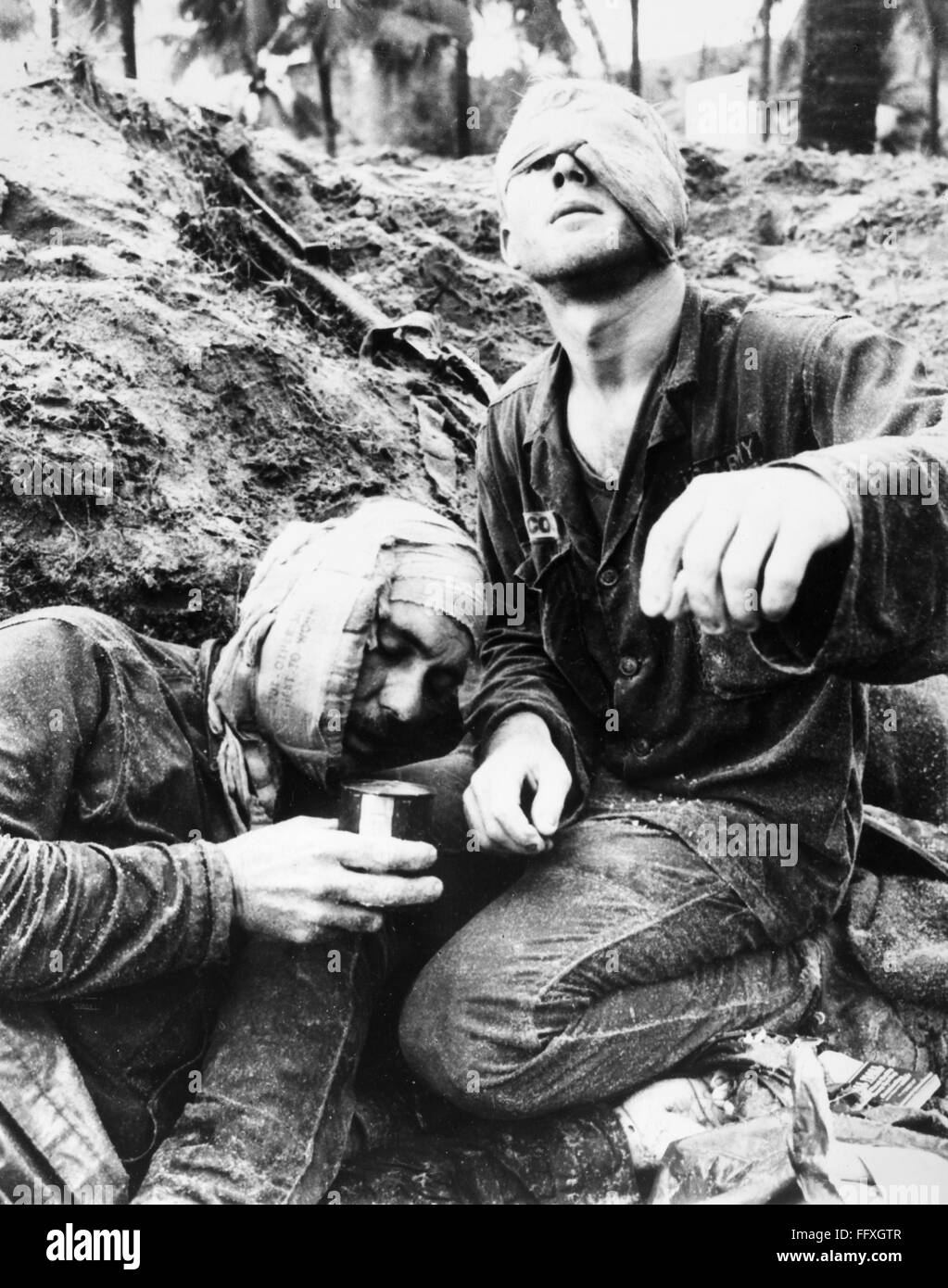 VIETNAM WAR MEDIC, 1966. /nMedic PFC Thomas Cole, right, though