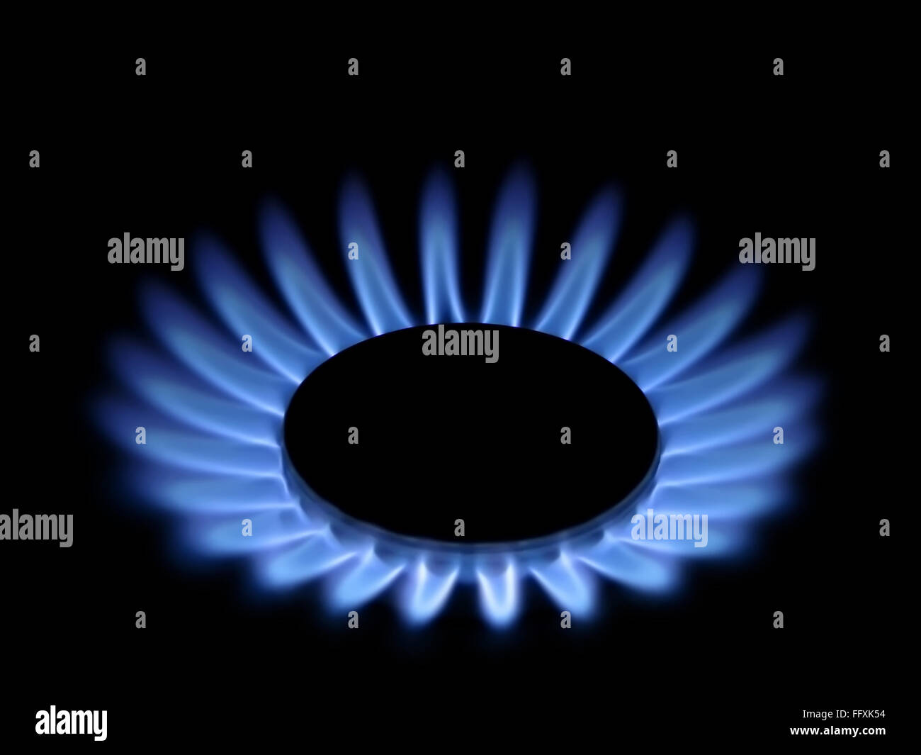 The flames of gas stove Stock Photo Alamy